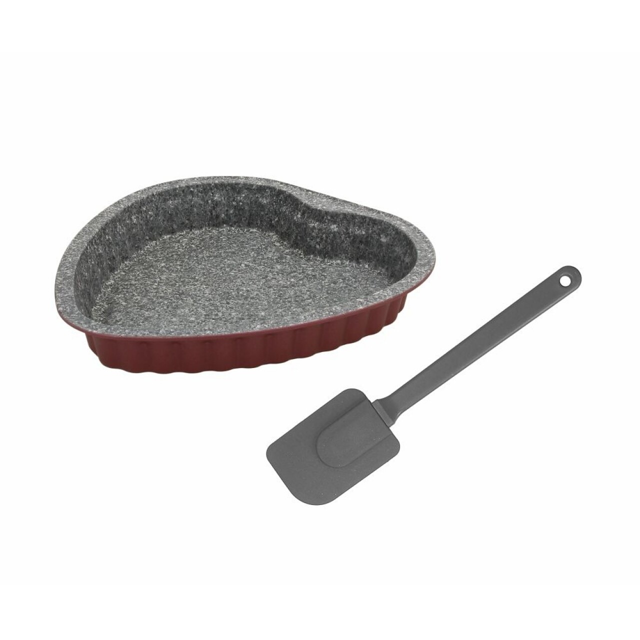Set forma de copt inimioara + spatula Sweet Cherry, Tognana, 24 cm, otel carbon/plastic - imagine 4
